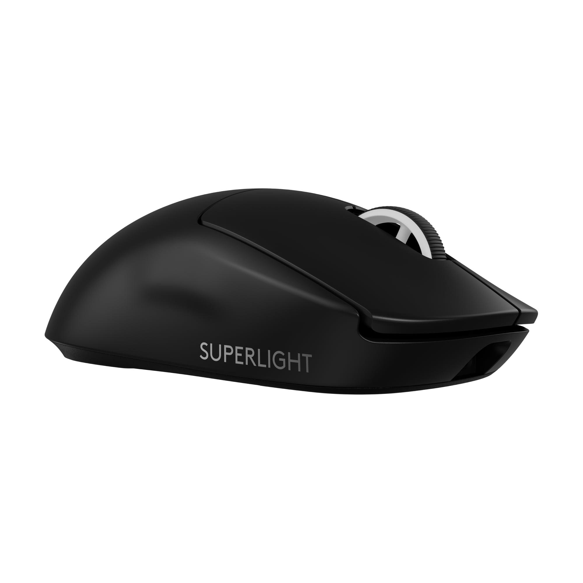 Logitech G PRO X SUPERLIGHT 2, souris gaming sans fil, souris Pro-Grade 60 g avec 5 boutons programmables, capteur 44 000 DPI, taux de rapport 8 kHz, recharge USB-C pour PC/Mac- Noir Noir Gén 2 | 8K Polling | Symétrique Souris Gamer