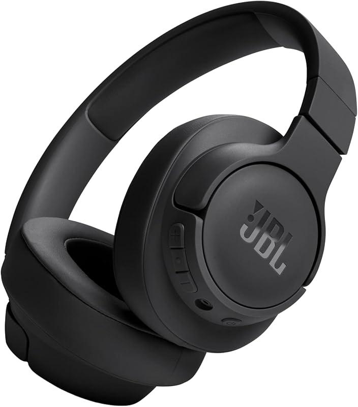 JBL Tune 720BT, casque audio sans fil, léger et confortable, Bluetooth 5.3, autonomie jusqu'à 76 h, charge rapide, son JBL Pure Bass, noir