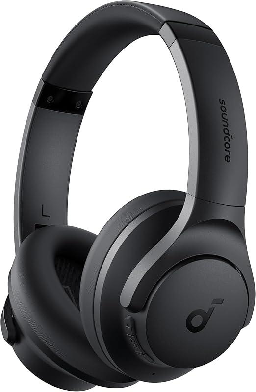 Soundcore Q20i Casque Bluetooth sans Fil,Casque réduction de Bruit by Anker, Casque Over Ear, jusqu'à 40H d'autonomie en Mode ANC, Hi-Res Audio, Basses Profondes,Personnalisation Via App Noir