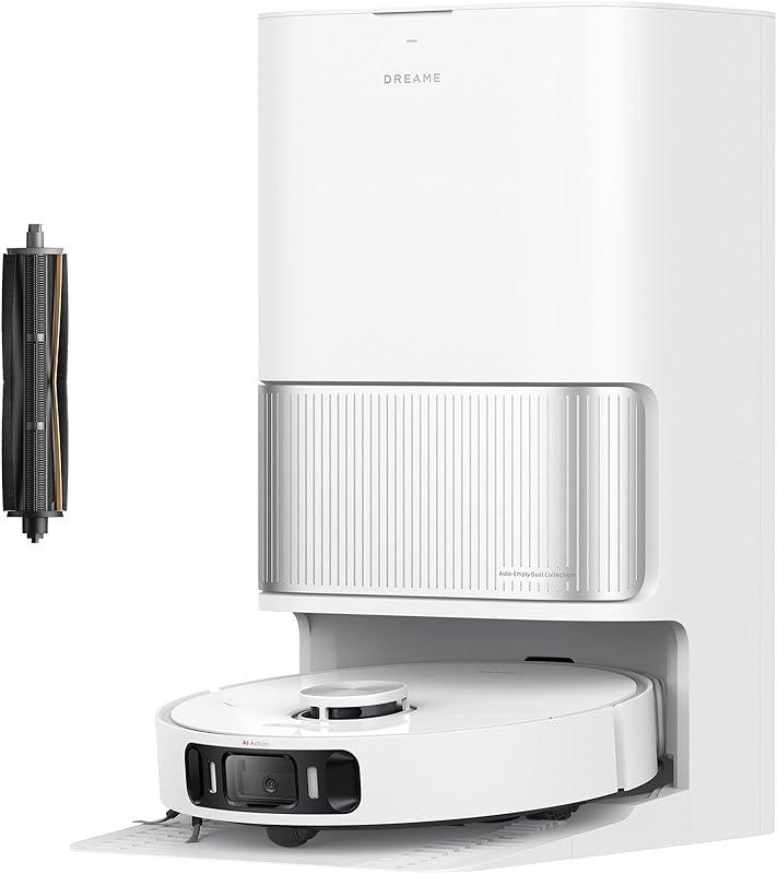 dreame L40 Ultra AE Robot Aspirateur et Serpillière Autonome, 19 000 Pa Aspiration Puissante, Nettoyage Sec-Humide, Dock Tout-en-1 Vidange Automatique, 2 Brosses Incluses