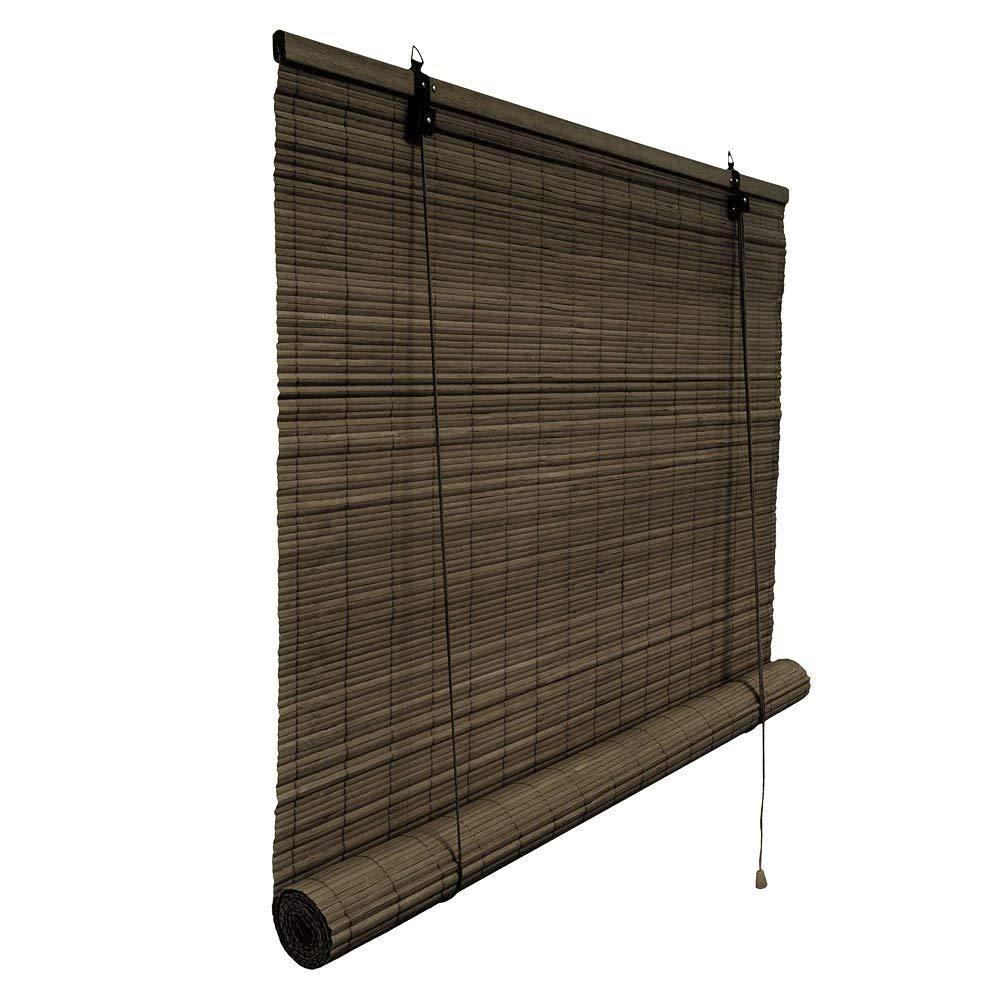 Victoria M. Store en Bambou Opaque à tirage latéral, Protection Solaire et visuelle, pour fenêtres et Portes 130 x 160cm, Marron Foncé Marron-foncé 130 x 160 cm