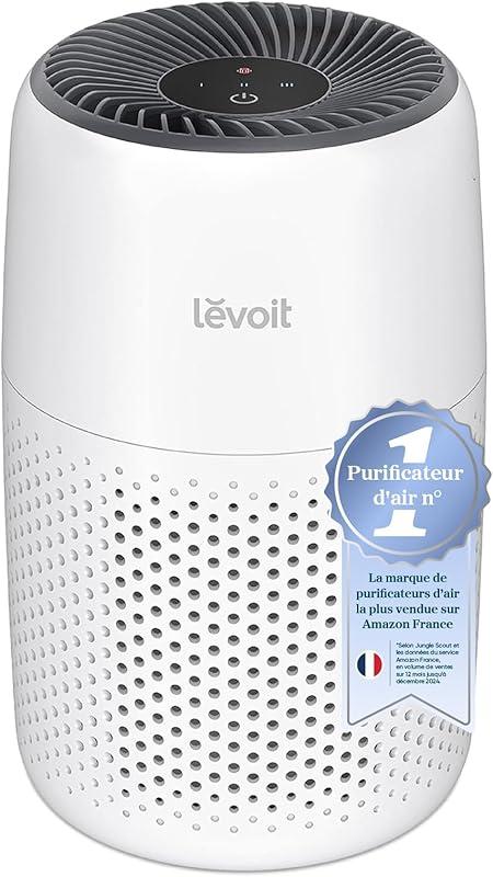 LEVOIT Purificateur d'Air Chambre, Filtration Efficace contre Allergies et Odeurs, Silencieux, avec Éponge d'Aromathérapie, 7W Économie d'Énergie, 3 Vitesses, Air Purifier HEPA pour Maison Bureau