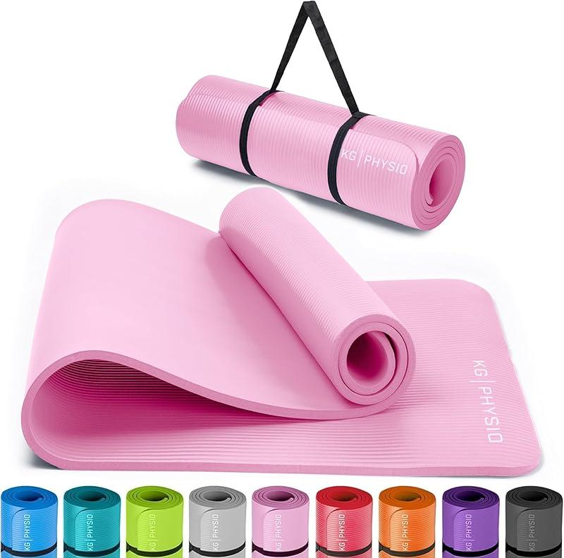 Tapis de Yoga Antidérapant 8mm – Tapis de Sol Fitness et Pilates 183x60 cm avec Sangle de Transport, Tapis Gym Épais Confortable pour Sport et Entraînement à Domicile